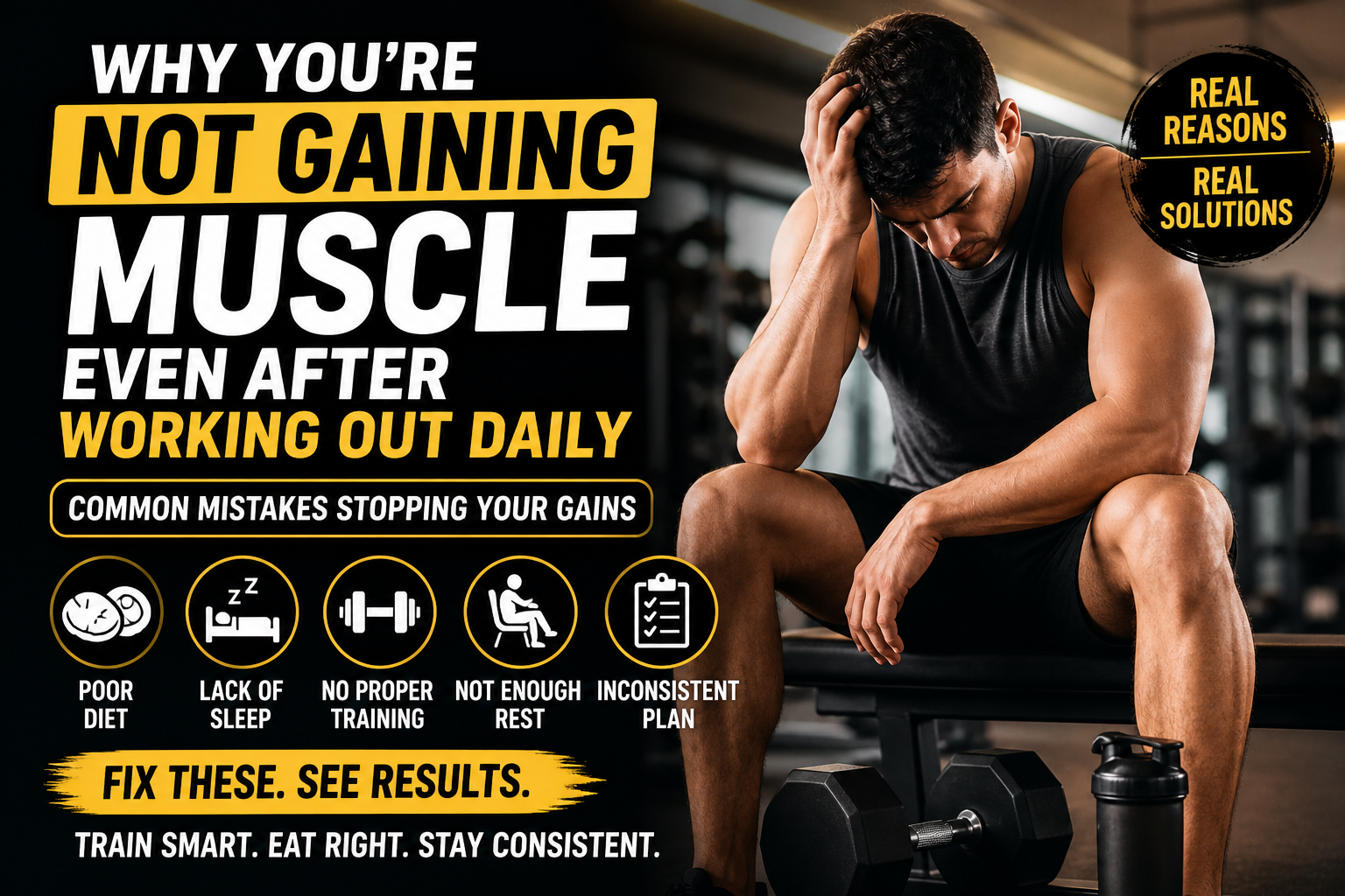 Why You are not gaining muscle