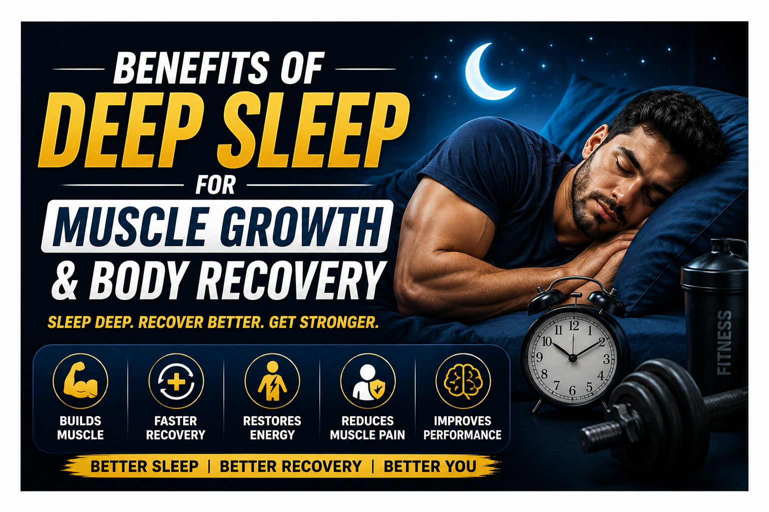 Deep sleep for muscle recovery