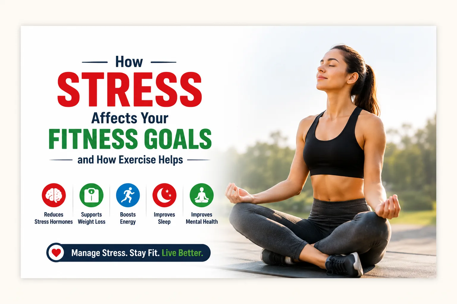 Stress and Fitness Goals Banner